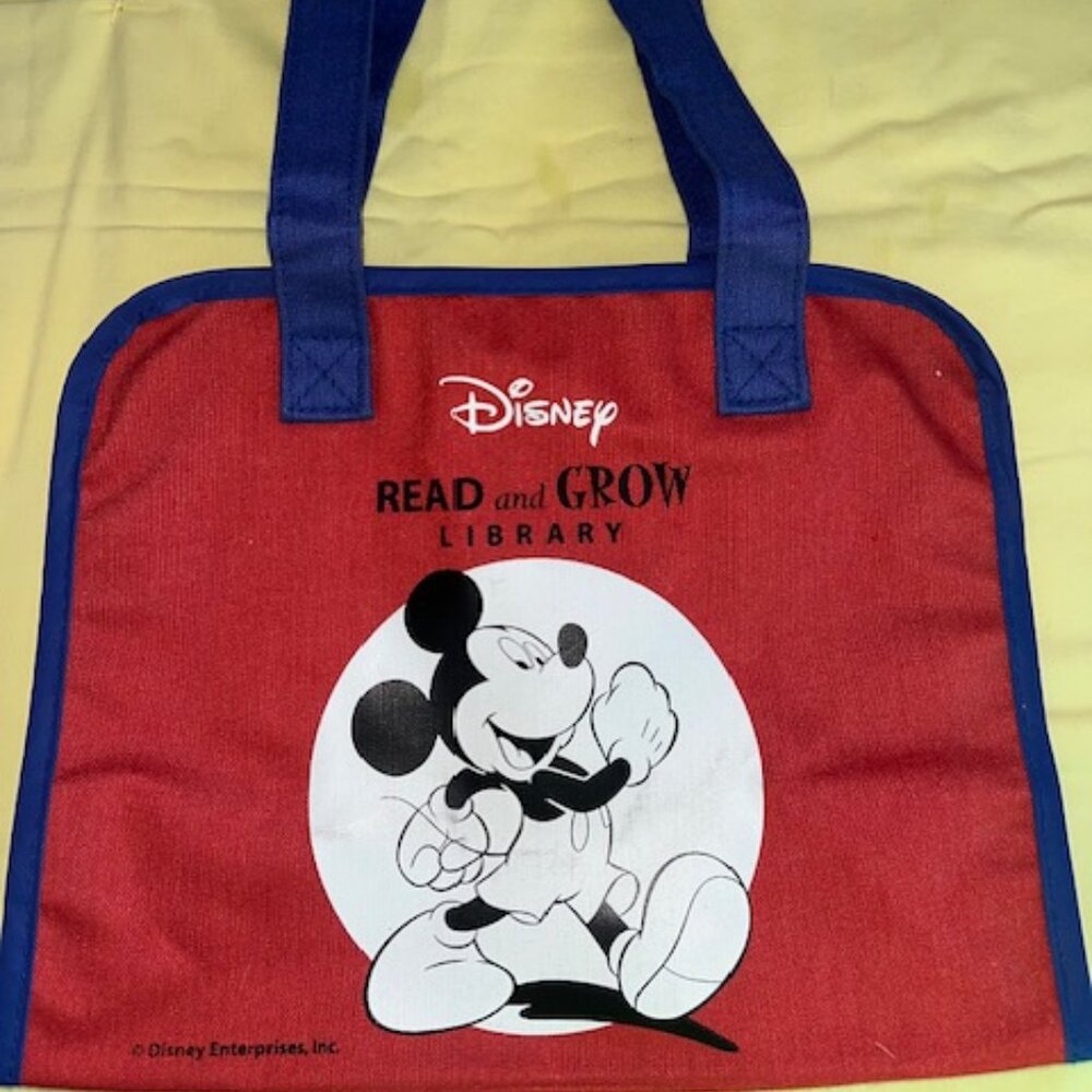 Disney Mickey Mouse Read & Grow Tote Library Canvas Tote Bag Seal Opened Vtg